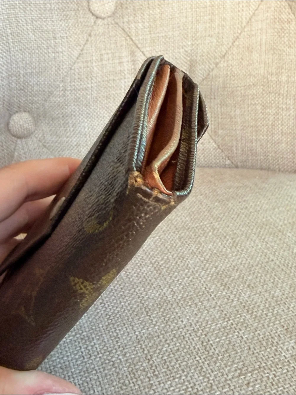 Louis Vuitton Vintage Monogram Elise Compact Bifold Coin Wallet 1990 France